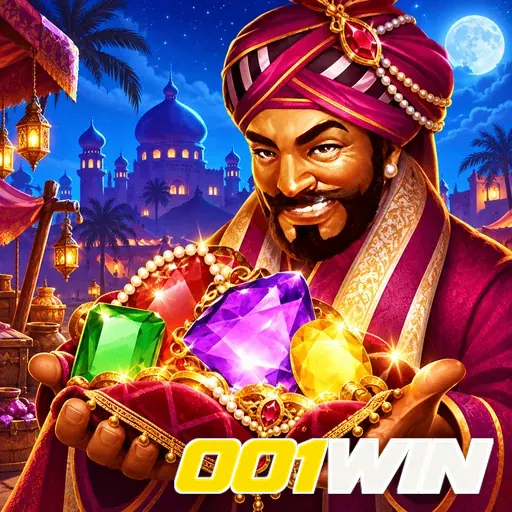 001WIN — ilustração de um mercador com tesouros